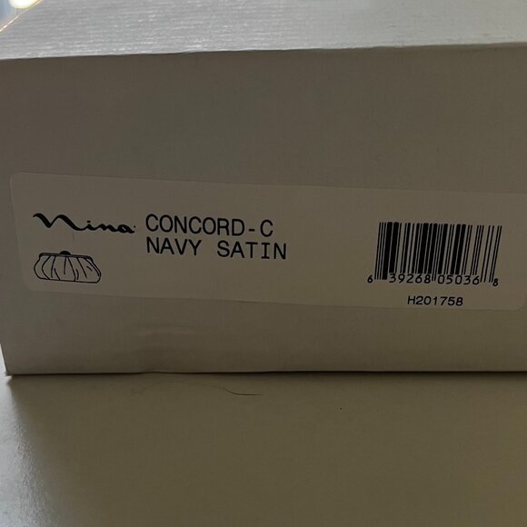 NINA Concord Navy Blue Satin Dress Clutch Purse ~ NEW w/tag and box - Picture 9 of 9